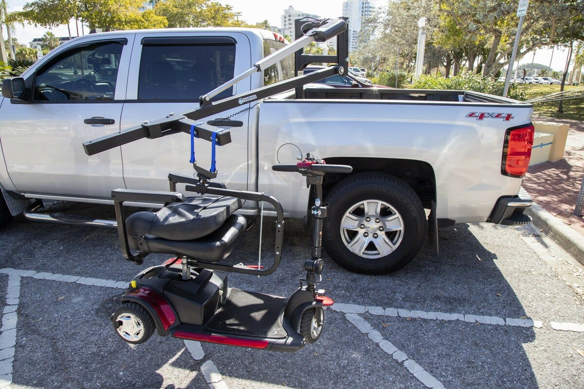 Harmar AL815 Hoist Truck Lift installed