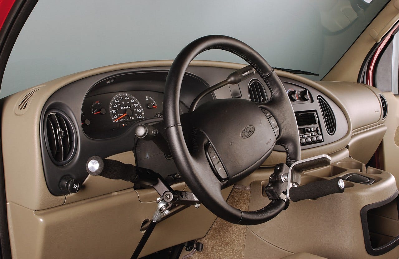 Steering Aids, Devices and Systems for Cars and Wheelchair Vans V-Grip with Base