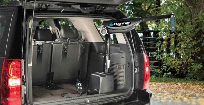 Harmar AL225 Axis II Double Axis Wheelchair Lift Installed on Vehicle