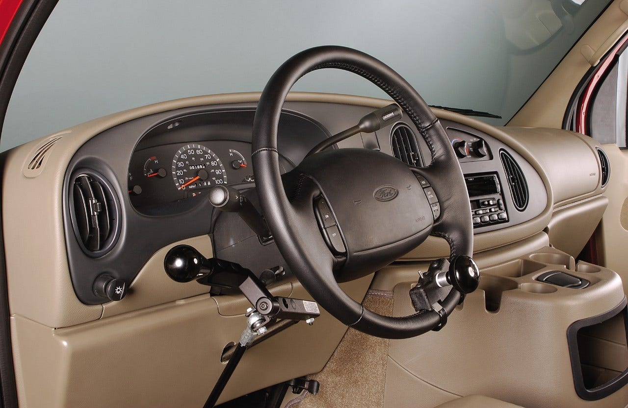 Steering Aids, Devices and Systems for Cars and Wheelchair Vans Spinner Knob with Base Black