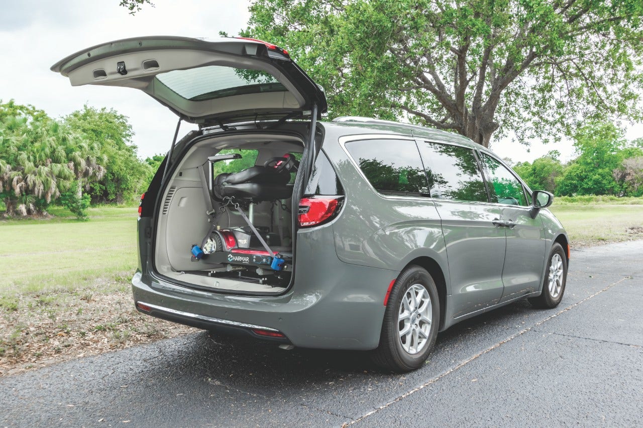 Harmar AL6000 Scooter Powerchair Lift inside van
