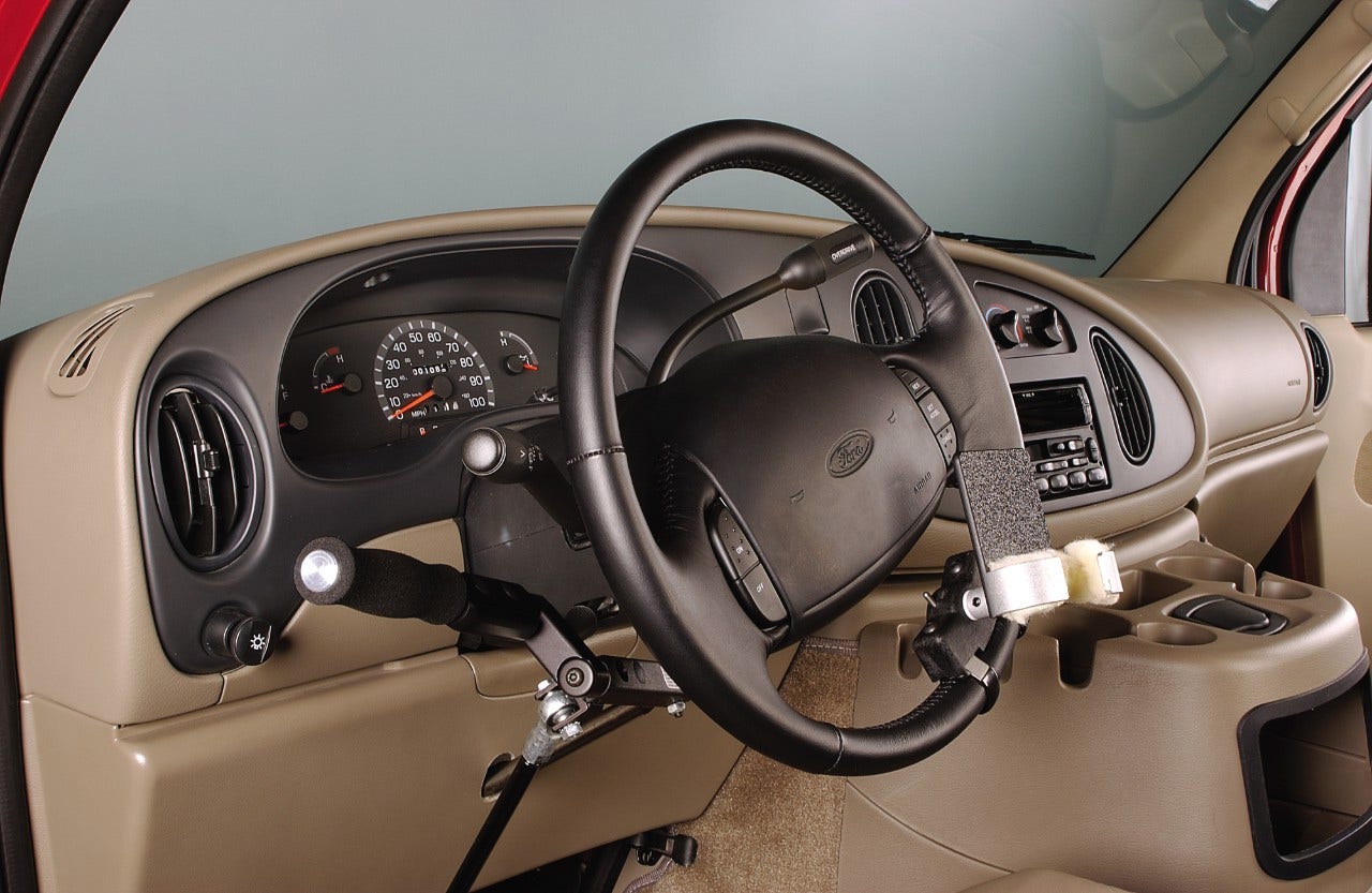 Steering Aids, Devices and Systems for Cars and Wheelchair Vans Palm Grip with Base