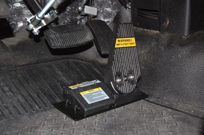 accelerator guard driving aid