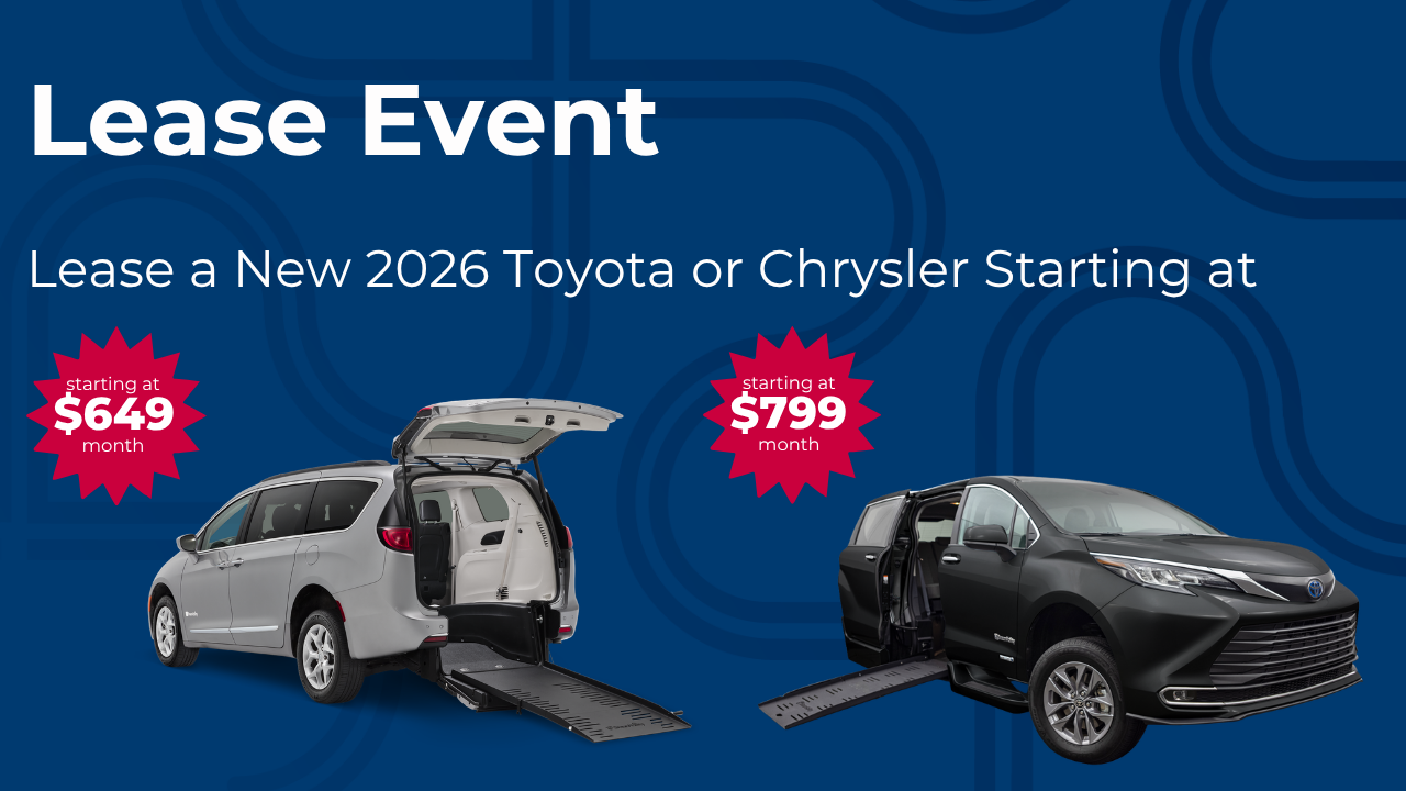 Lease a new 2026 Toyota or Chrysler accessible van