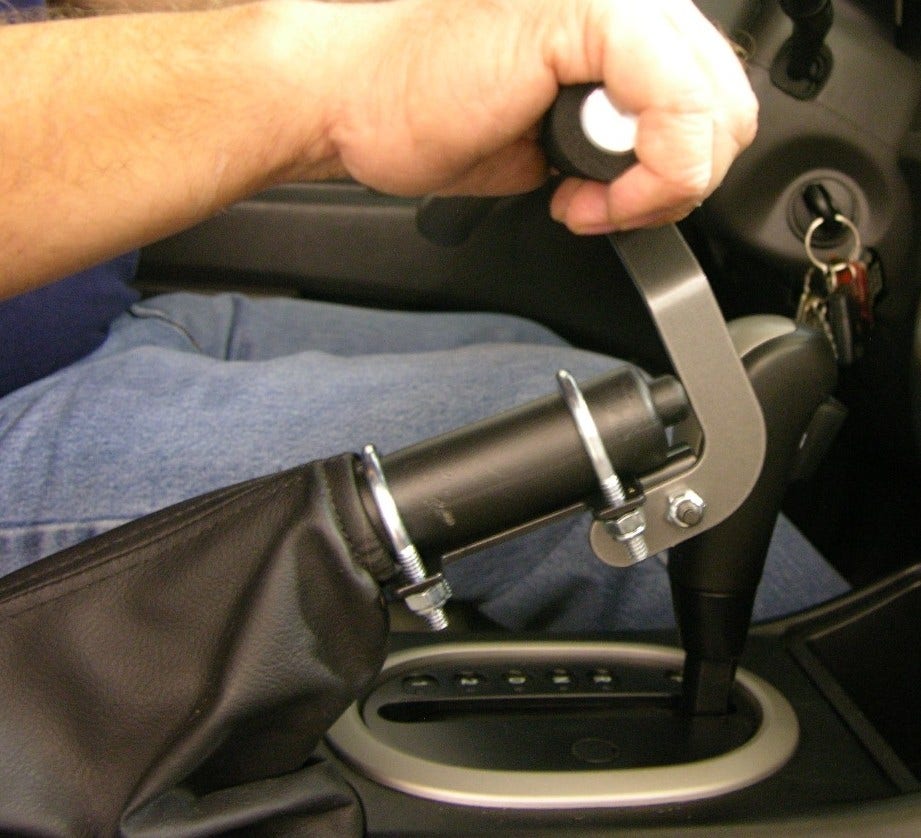 hand style parking brake handle extension driving aid