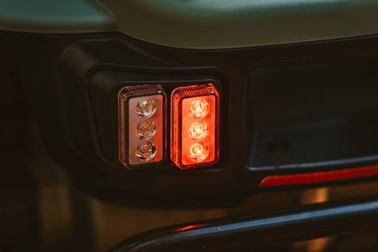Back up lights on scooter