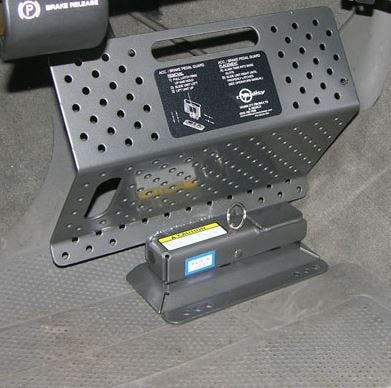 mpd accelerator / brake guard (more clearance) driving aid