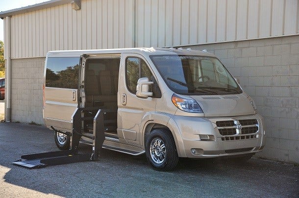 Ram Promaster Tempest Full Size Van Platform Lift open side view