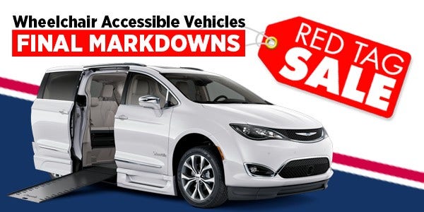 red tag markdowns on wheelchair accessible vehicles