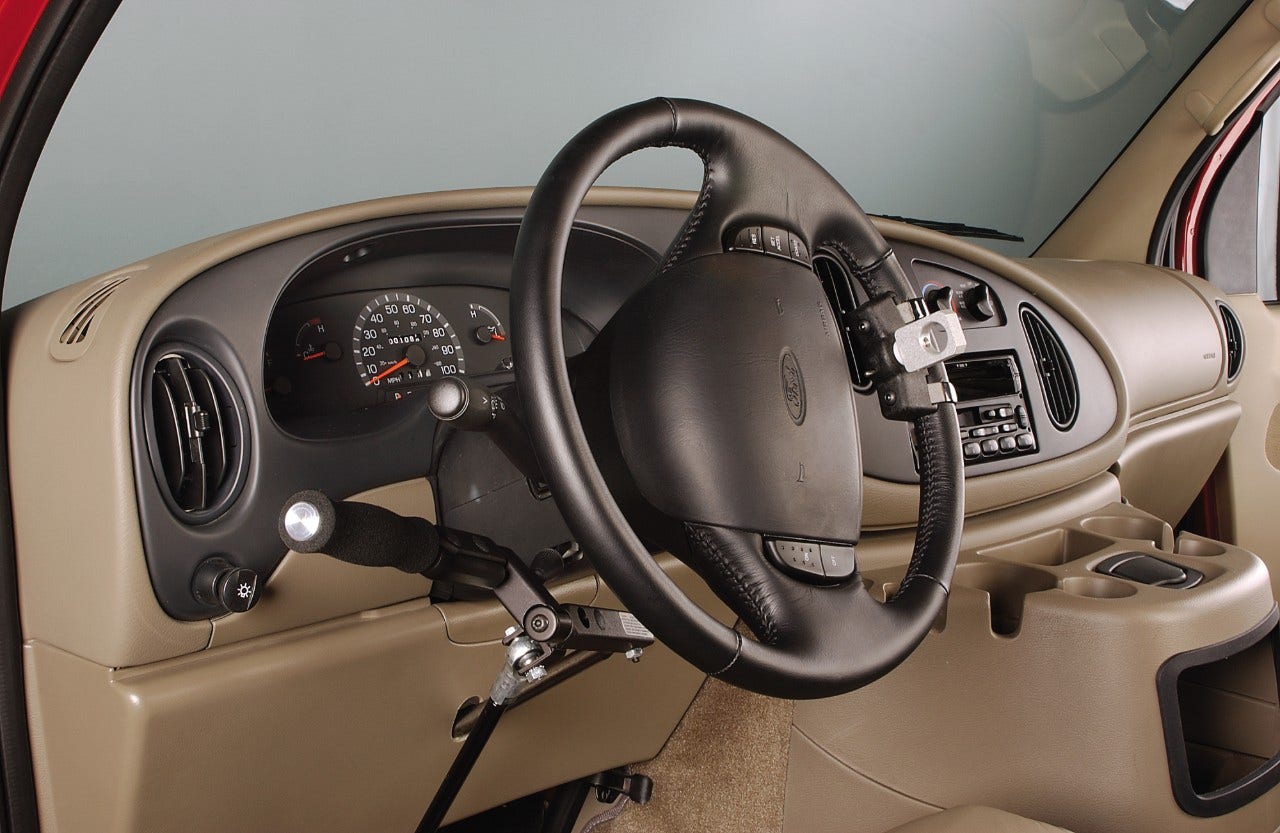 Steering Aids, Devices and Systems for Cars and Wheelchair Vans Amputee Ring with Base