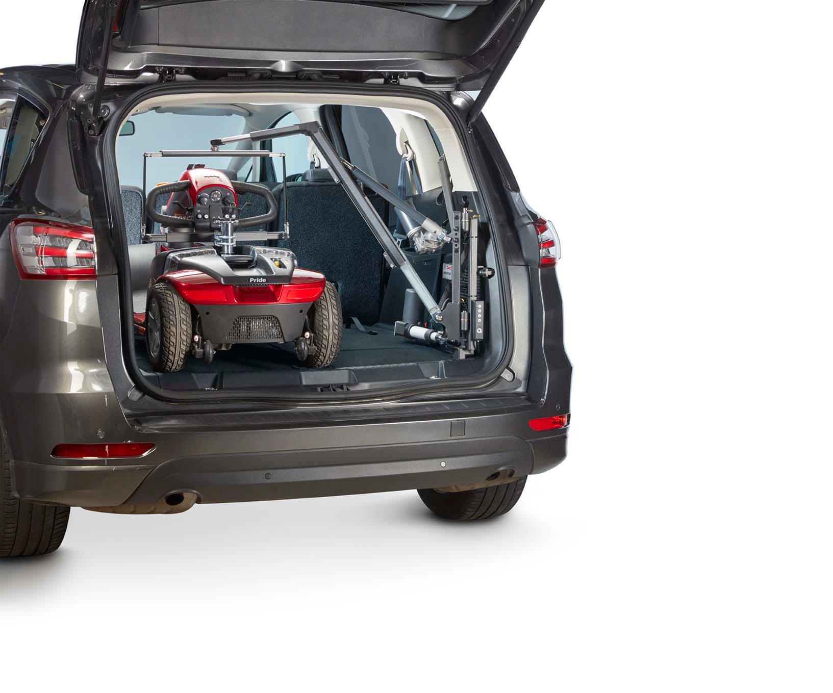 Autochair Smart Lifter Hoist Lift Installed in Vehicle with Mobility Scooter