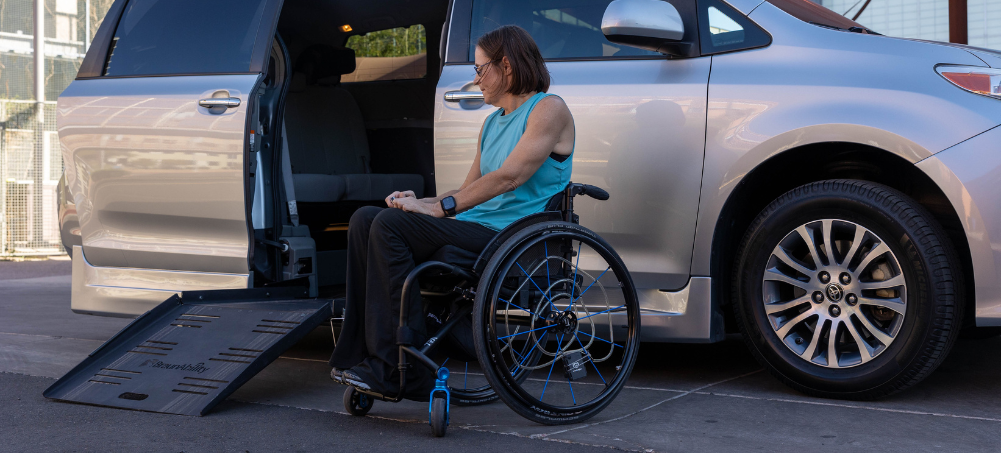 row of wheelchair vans