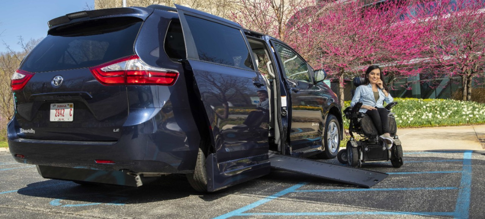 row of wheelchair vans