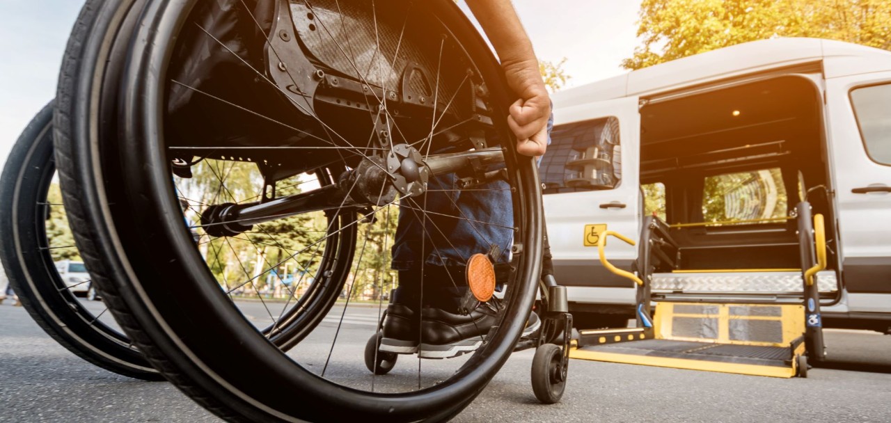 van with mobility scooter lift