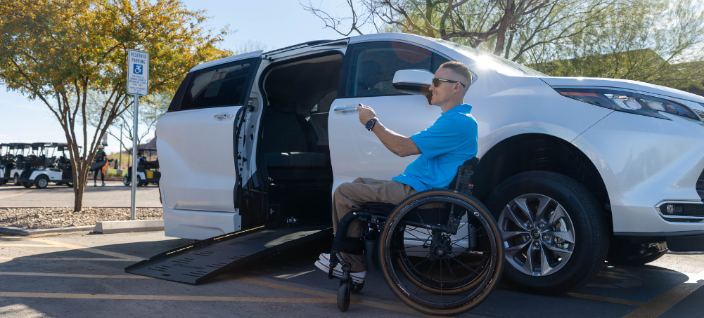 row of wheelchair vans
