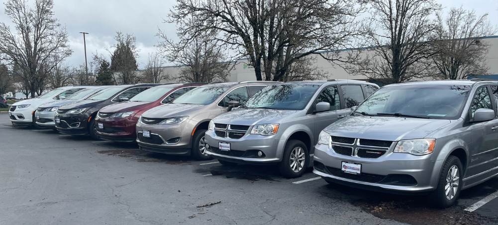 row of wheelchair vans