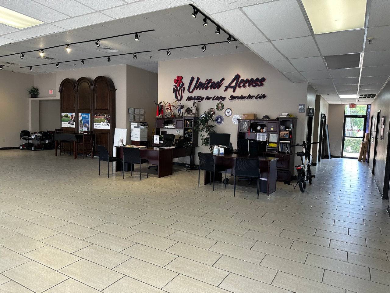 lobby with tables 