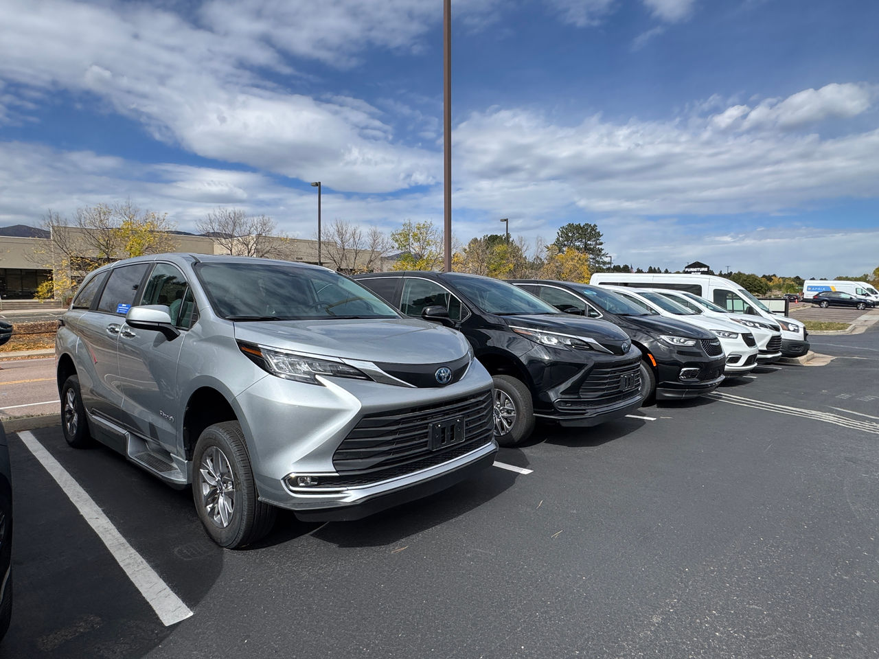Colorado Springs parking lot wheelchair accessible vans