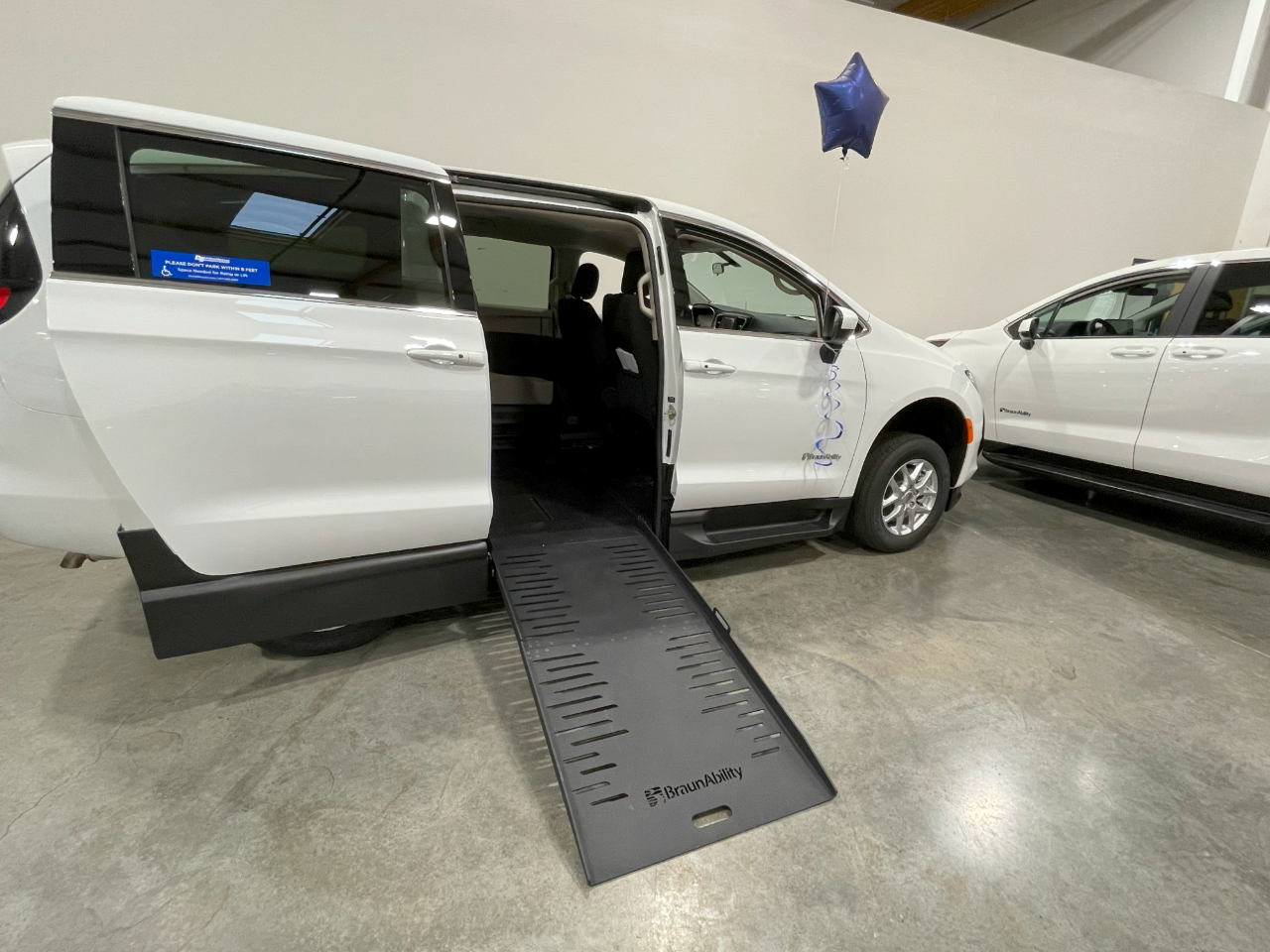 wheelchair van with ramp deployed