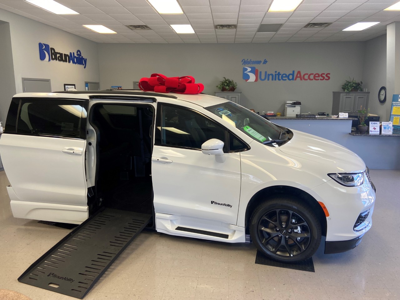 white wheelchair accessible van