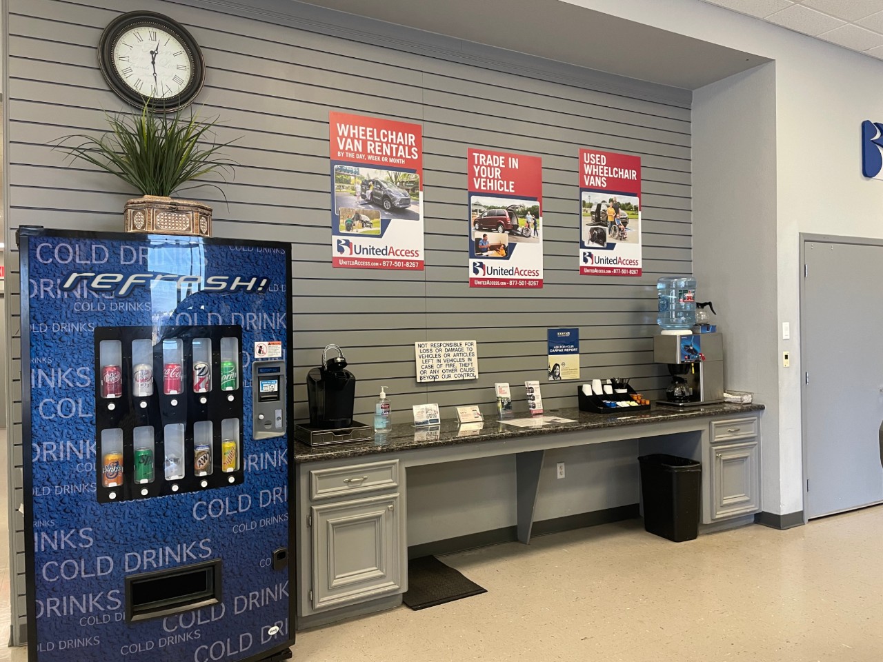 vending machine in lobby