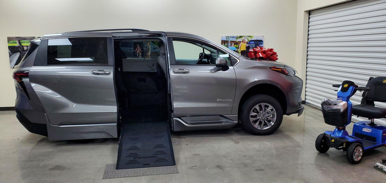 wheelchair accessible van and mobility scooter 