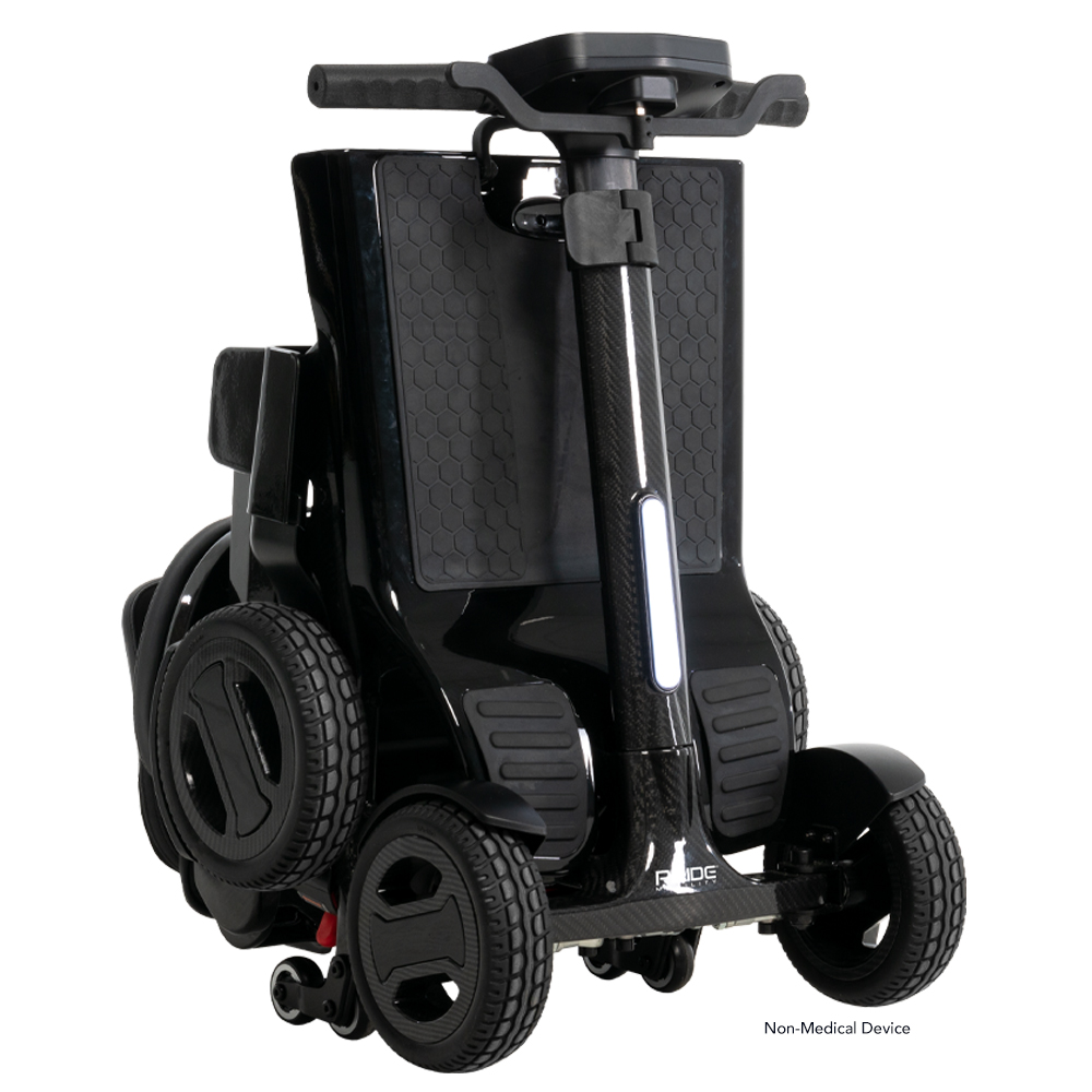 folded up Pride Go Go Carbon Scooter