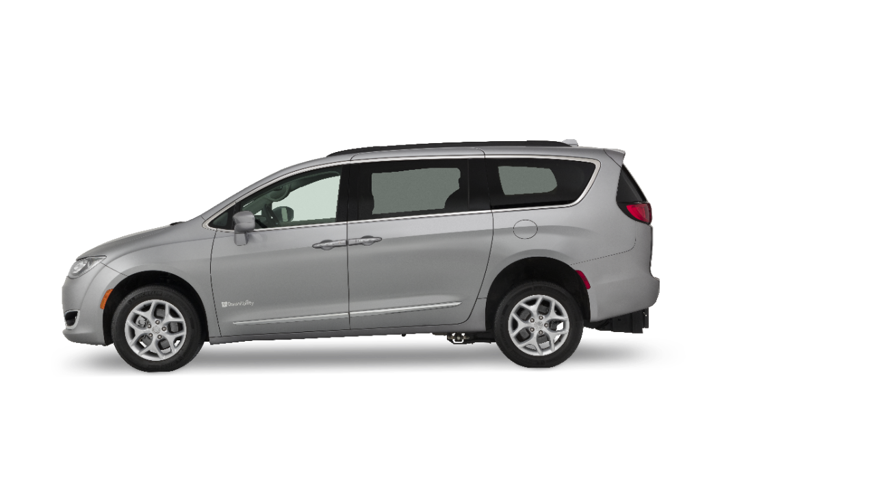 Chrysler Pacifica Rear-Entry Wheelchair Van Side View without Ramp Extended