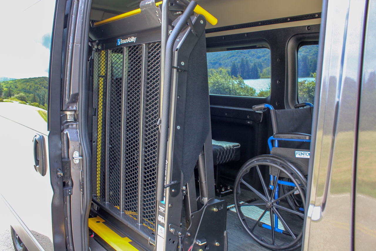 AccessMax RAM ProMaster Full Size Van Platform Lift closed side view