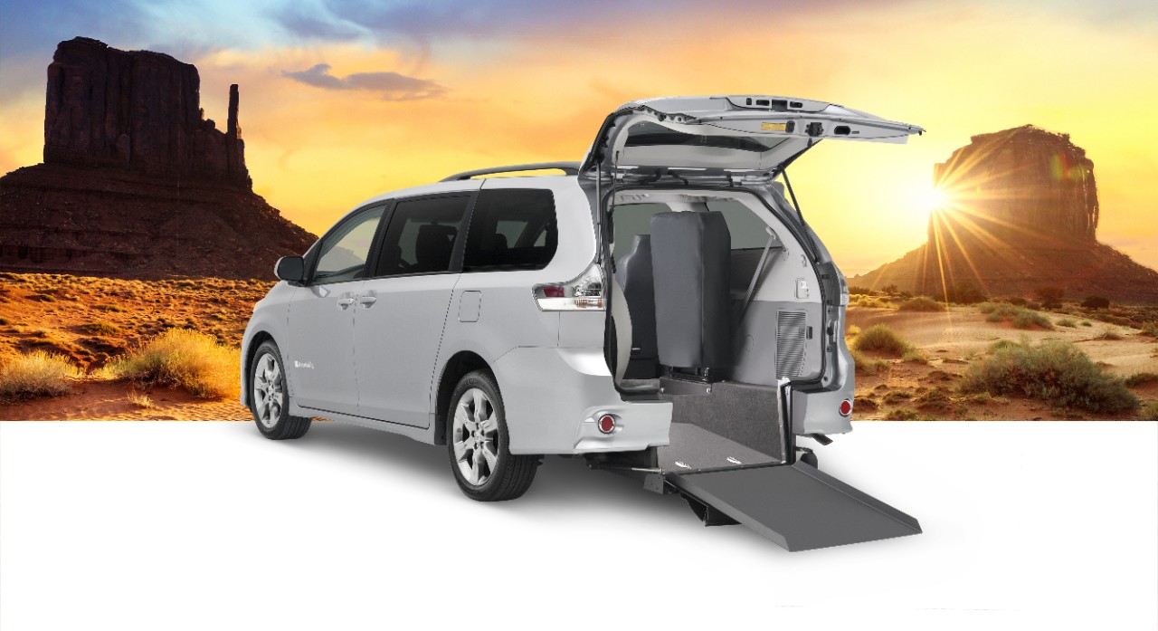 Silver BraunAbility Toyota Sienna Power Rear-Entry Open Ramp