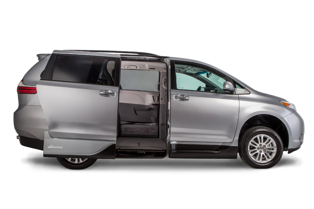 Silver BraunAbility Toyota Sienna Access 360 Power InFloor Ramp Side View