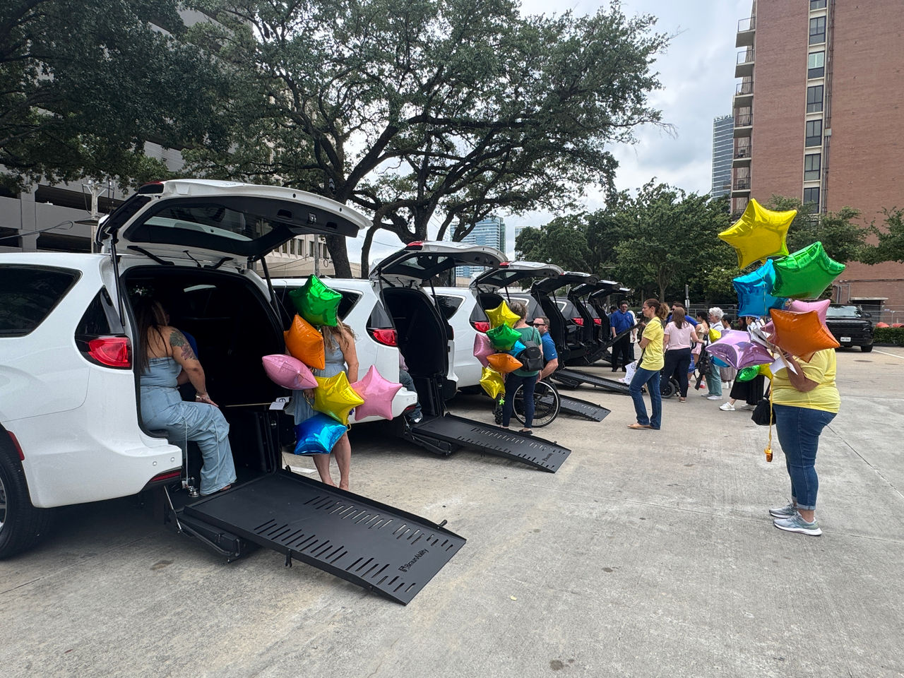 Houston Children's Charity and United Access deliverd 66 wheelchair accessible vans