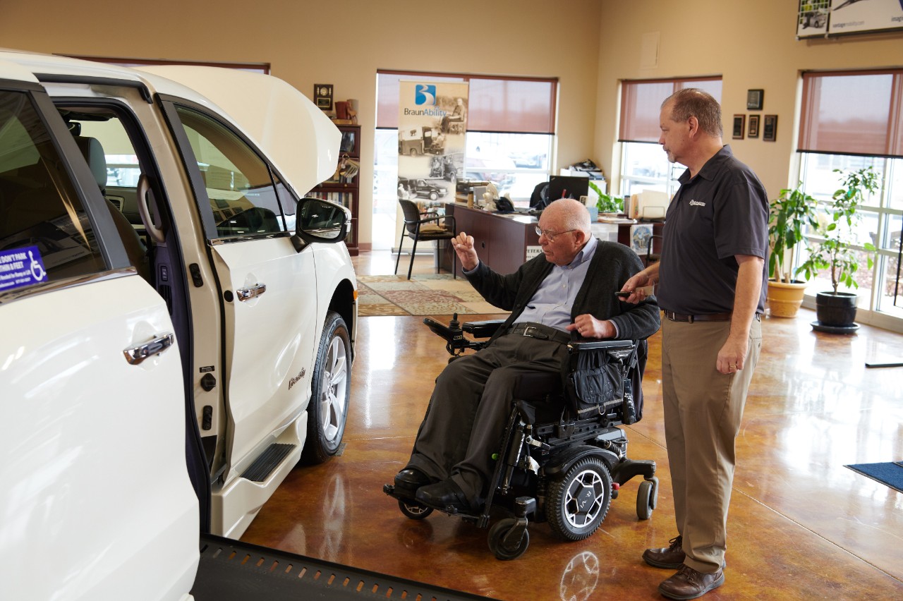 wheelchair accessible vehicle dealer showroom